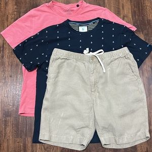 Men’s Dress Casual Shirts and Shorts Boating Beach Wear